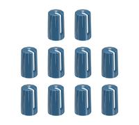 sourcing map Pomo de control de potenciómetro ABS para guitarra eléctrica de eje D de 6 mm, estéreos, tono de volumen de graves, perilla giratoria de 270 grados, azul oscuro y blanco, 20 unidades