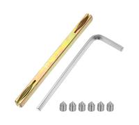 sourcing map Pomo de puerta, 130 mm de largo, barra de husillo de repuesto con tornillos hexagonales y llave, manijas cuadradas de repuesto para montaje de muebles, proyectos de bricolaje, color