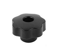 sourcing map Pomo Perilla de Sujeción de Agarre Negro de Rosca M8 Diámetro Hembra Pasante Estrella Tornillo de Cabeza