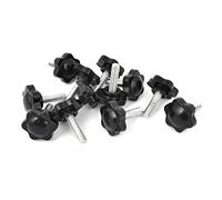 sourcing map Pomo Perilla de Sujeción de Tornillo de Agarre de 25mm con Cabeza de Estrella Diámetro 6mm X 20mm Reemplazo 12 Piezas