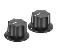 sourcing map Pomos potenciómetros de baquelita de 24 x 15 mm para control de volumen de guitarra, bajo, control de volumen, interruptor mecánico, electrodomésticos, agujero de audio de 6 mm con 2