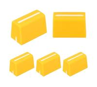 sourcing map Pomos universales para atenuador, color amarillo, potenciómetro deslizante, goma de repuesto para consola mezcladora de controlador DJ, paquete de 5