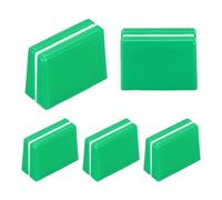 sourcing map Pomos universales para atenuador, color verde y blanco, potenciómetro deslizante, plástico de repuesto para consola mezcladora de controlador de DJ, paquete de 5