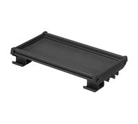 sourcing map Portador de Montaje en Carril DIN para PCB de 200mm x 72mm, Carcasa, Soporte, Negro