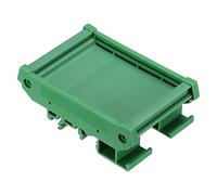 sourcing map Portador de Montaje en Carril DIN para PCB de 55 mm x 72 mm, Carcasa, Soporte, Verde
