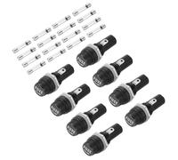 sourcing map Portafusibles de montaje en panel de 6 x 30 mm, 250 V CA, 10 A, 125 V CA, 15 A, portafusibles de tapa de rosca con cables presoldados y kit de fusibles de tubo de vidrio de soplado rápido