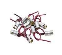 sourcing map Portalámparas Ba9S Luz Trasera Plata 10Pcs 1-Hilo 12V