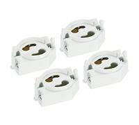 sourcing map Portalámparas de Arranque para Lámparas Fluorescentes, Giro Bloqueo Estilo Soporte Montaje Soporte Zócalos LED Tubo Luz Piezas Accesorios, Paquete de 4