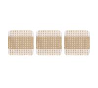 sourcing map Posavasos tejidos, paquete de 3 soportes cuadrados de ganchillo de 4 x 4 pulgadas, resistentes al calor, posavasos absorbentes de algodón tejido para bebidas, protección de mesa, café, té