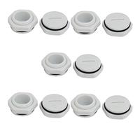 sourcing map Prensaestopas Extremo Roscado Tapa Gris Pg16 Rosca Macho De Nailon 10Pcs
