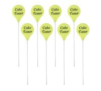 sourcing map Probador de pasteles, 8 paquetes de suministros amarillos para panaderos caseros para suministros de horneado, brocheta de 6.3 pulgadas, acero inoxidable, herramienta de cocina duradera