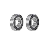 sourcing map Profundo Ranura Bola Rodamientos Doble Sello Cromo Acero 12x28x7mm