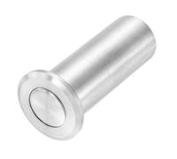 sourcing map Protector de polvo para pestillo de puerta de 17 mm, acero inoxidable 304 a prueba de polvo, insertos de bloqueo deslizante de seguridad, accesorios de bloqueo de perno de barril largo