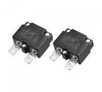 sourcing map Protector de Sobrecarga de Circuito 10A AC125/250V DC32V, Disyuntor Térmico de Restablecimiento Automático, 2 Unidades