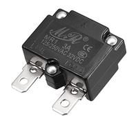 sourcing map Protector de Sobrecarga de Circuito 3A AC125/250V DC32V, Disyuntor Térmico de Restablecimiento Automático