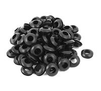 sourcing map Protector Pasamuros de goma de Cable eléctrico cableado negro 8mm diámetro interior 80pcs