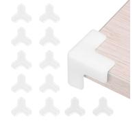 sourcing map Protectores de esquinas, 12 protectores de esquina de mesa, protectores de esquina de muebles y bordes de seguridad para bordes de mesa y esquinas afiladas (forma de T, blanco)