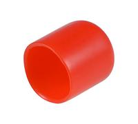 sourcing map Protectores de rosca de tornillo 17mm ID Tapa Redonda Cubierta Roja de Tubo 10uds