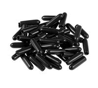 sourcing map Protectores de rosca de tornillo 2.5mm ID Tapa Redonda Cubierta Negra de Tubo 50uds
