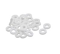 sourcing map PTFE Plana Arandelas 10mm DE 5mm DI 2mm Grosor Sellado Junta para Grifo Tubería Agua Manguera, Blanca, Paquete De 30