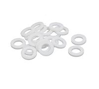sourcing map PTFE Plana Arandelas 14mm DE 8mm DI 2mm Grosor Sellado Junta para Grifo Tubería Agua Manguera, Blanca, Paquete De 20