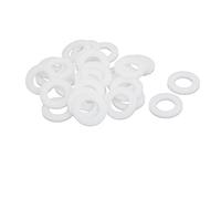 sourcing map PTFE Plana Arandelas 18mm DE 10mm DI 2mm Grosor Sellado Junta para Grifo Tubería Agua Manguera, Blanco Paquete De 30