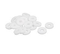 sourcing map PTFE Plana Arandelas 18mm DE 6mm DI 3mm Grosor Sellado Junta para Grifo Tubería Agua Manguera, Blanca, Paquete De 20