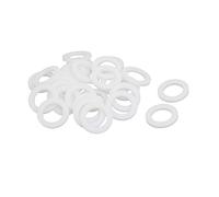 sourcing map PTFE Plana Arandelas 19mm DE 12mm DI 2mm Grosor Sellado Junta para Grifo Tubería Agua Manguera, Blanca, Paquete De 30