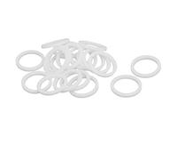 sourcing map PTFE Plana Arandelas 20mm DE 16mm DI 2mm Grosor Sellado Junta para Grifo Tubería Agua Manguera, Blanca, Paquete De 20