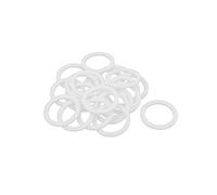 sourcing map PTFE Plana Arandelas 39mm DE 30mm DI 2mm Grosor Sellado Junta para Grifo Tubería Agua Manguera, Blanca, Paquete De 20