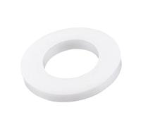 sourcing map PTFE Planas Arandelas 18mm OD 10mm ID 2mm Grosor 1/2 Pulgada Orificio Brida Junta, Blanco Paquete de 10