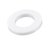 sourcing map PTFE Planas Arandelas 18mm OD 10mm ID 2mm Grosor 1/2 Pulgada Orificio Brida Junta, Blanco Paquete de 5