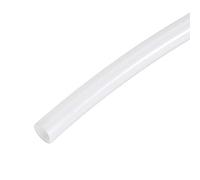 sourcing map PTFE Tubería Manguera Alta Temperatura Tubo Tubería Multifuncional Aislante 8mm ID x 10mm OD x 4.92pies Blanco