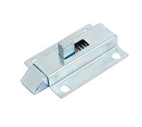 sourcing map Puerta Cerrojo Pestillo, 50mm 2 pulgadas Longitud Metal Seguridad Automático Ventana Puerta Resorte Rebote Bloqueo (Tono plateado)