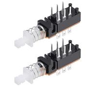 sourcing map Pulsador Momentáneo Interruptor Dpdt 2 Polo 6 Pin 1 Posición 2Pcs