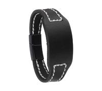 sourcing map Pulsera ajustable de cuero retro en blanco de 8.1 x 1.2 pulgadas, pulseras de cuero cosido a presión para manualidades, suministros de fabricación de joyas para hombres y mujeres, color