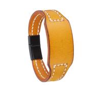 sourcing map Pulsera ajustable de cuero retro en blanco de 8.1 x 1.2 pulgadas, pulseras de cuero cosido a presión para manualidades, suministros de fabricación de joyas para hombres y mujeres, color