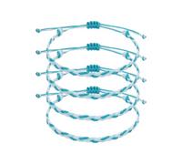sourcing map Pulsera de cuerda trenzada, ajustable, para verano, playa, tobillo, hecha a mano, talla única, Poliéster, Ágata