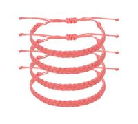 sourcing map Pulsera de cuerda trenzada, ajustable, para verano, playa, tobillo, hecha a mano, talla única, Poliéster, Ágata