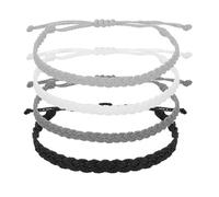 sourcing map Pulsera de cuerda trenzada, ajustable, para verano, playa, tobillo, hecha a mano, talla única, Poliéster, Ágata