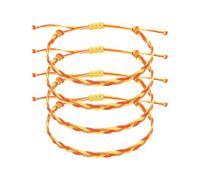 sourcing map Pulsera de cuerda trenzada, ajustable, para verano, playa, tobillo, hecha a mano, talla única, Poliéster, Ágata