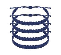 sourcing map Pulsera de cuerda trenzada, ajustable, para verano, playa, tobillo, hecha a mano, talla única, Poliéster, Ágata