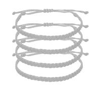 sourcing map Pulsera de cuerda trenzada, ajustable, para verano, playa, tobillo, hecha a mano, talla única, Poliéster, Ágata