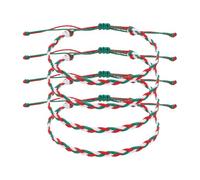 sourcing map Pulsera de cuerda trenzada, ajustable, para verano, playa, tobillo, hecha a mano, talla única, Poliéster, Ágata