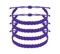 sourcing map Pulsera de cuerda trenzada, ajustable, para verano, playa, tobillo, hecha a mano, talla única, Poliéster, Ágata