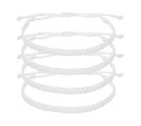 sourcing map Pulsera de cuerda trenzada, ajustable, para verano, playa, tobillo, hecha a mano, talla única, Poliéster, Ágata