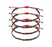 sourcing map Pulsera de cuerda trenzada, ajustable, para verano, playa, tobillo, hecha a mano, talla única, Poliéster, Ágata