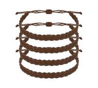 sourcing map Pulsera de cuerda trenzada, ajustable, para verano, playa, tobillo, hecha a mano, talla única, Poliéster, Ágata