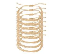 sourcing map Pulsera de cuerda trenzada, pulseras de cuerda tejida ajustables, bohemias, impermeables, de cuerda encerada, accesorio elegante para mujeres y hombres, One Size, Algodón, Sin piedra