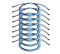 sourcing map Pulsera de cuerda trenzada, pulseras de cuerda tejida ajustables, bohemias, impermeables, de cuerda encerada, accesorio elegante para mujeres y hombres, One Size, Algodón, Sin piedra